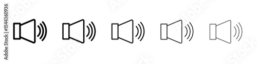 Volume icon black and white vector sign