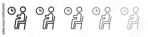 Waiting Room icon black and white vector sign