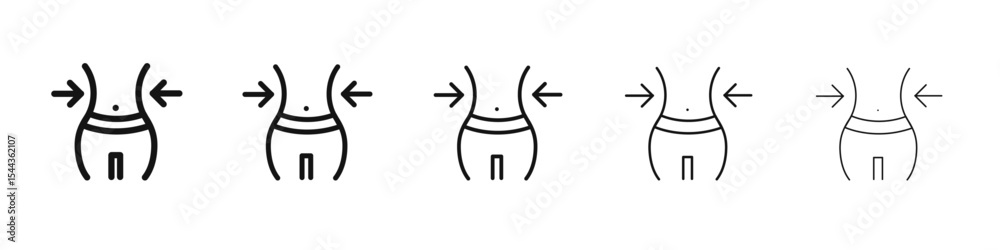Obraz premium Weight loss icon black and white vector sign