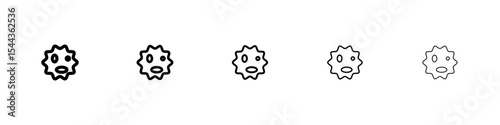 White blood cell icon black and white vector sign