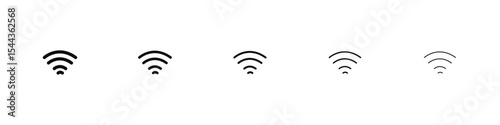 Wifi signal icon black and white vector sign
