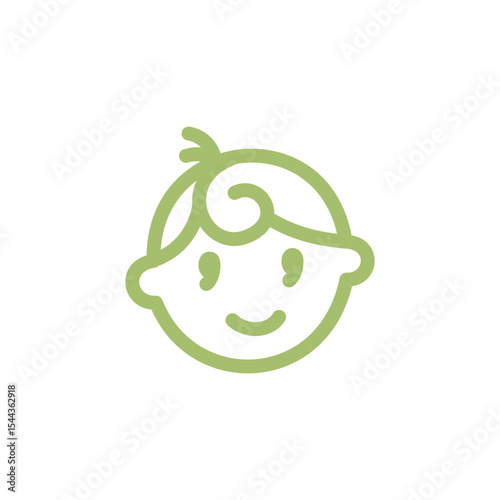 Baby logo design. symbol with line and colorful concept. fun vector illustration Babycare Products
