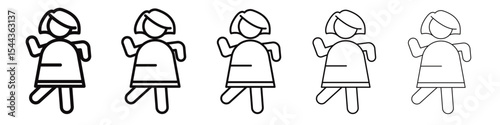 woman dancing icon black and white vector sign
