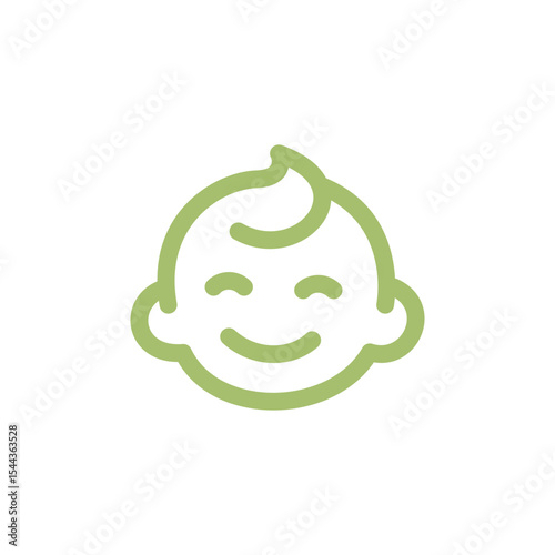 Baby logo design. symbol with line and colorful concept. fun vector illustration Toddler Clothing and Spa