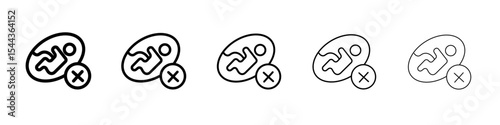 Abortion of fetus icon black and white vector sign