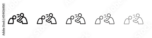 abuse icon black and white vector sign