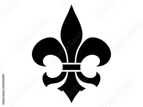 Black Silhouette Fleur De Lis Icon Isolated on White Background 4k H D High Quality Image Stock Photo Download isolated on a transparent background