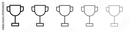 Achievement icon black and white vector sign