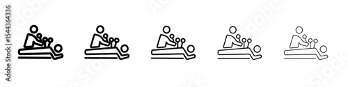 Acupuncture therapy icon black and white vector sign