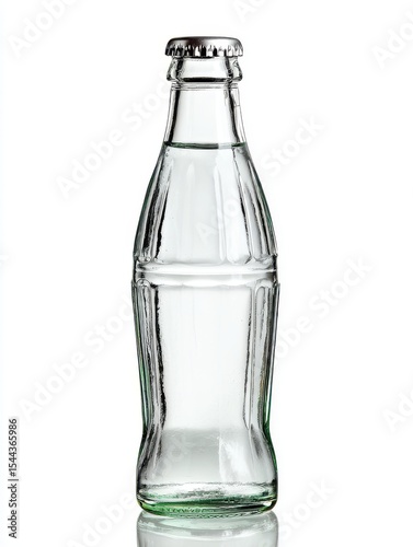 Wallpaper Mural Clear Glass Bottle on White Background Torontodigital.ca