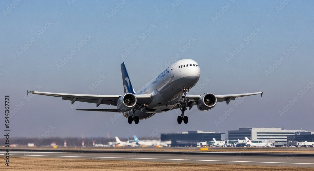 Airplane Taking Off A Majestic View of Aviation Airplane Taking Off A Majestic View of Aviation