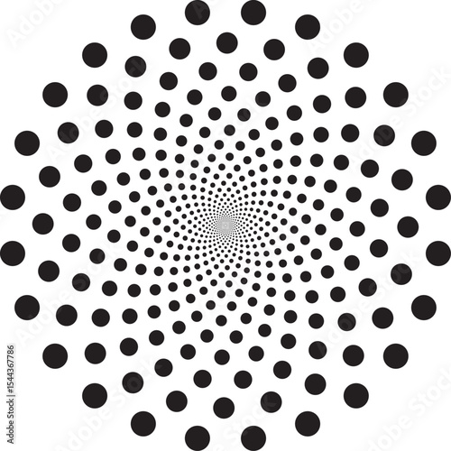 Concentric Dot Spiral