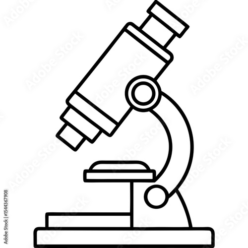 Minimal Microscope Line Icons