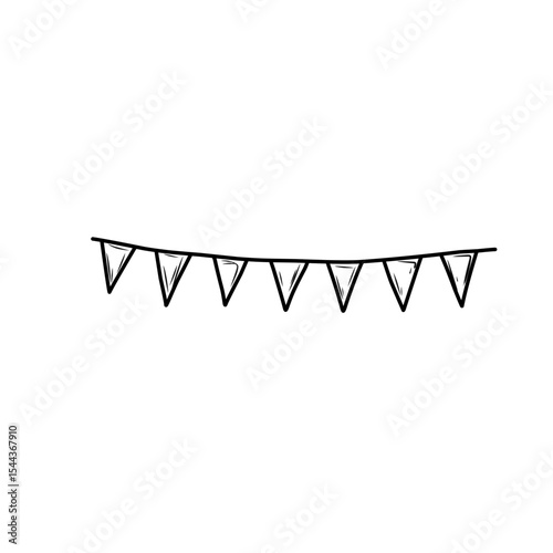 hand drawn flag decoration