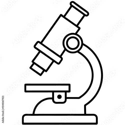 Minimal Microscope Line Icons