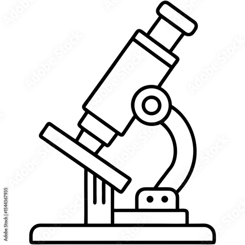 Minimal Microscope Line Icons