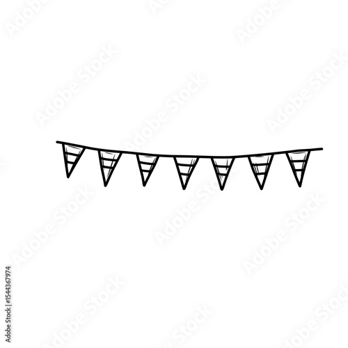 hand drawn flag decoration