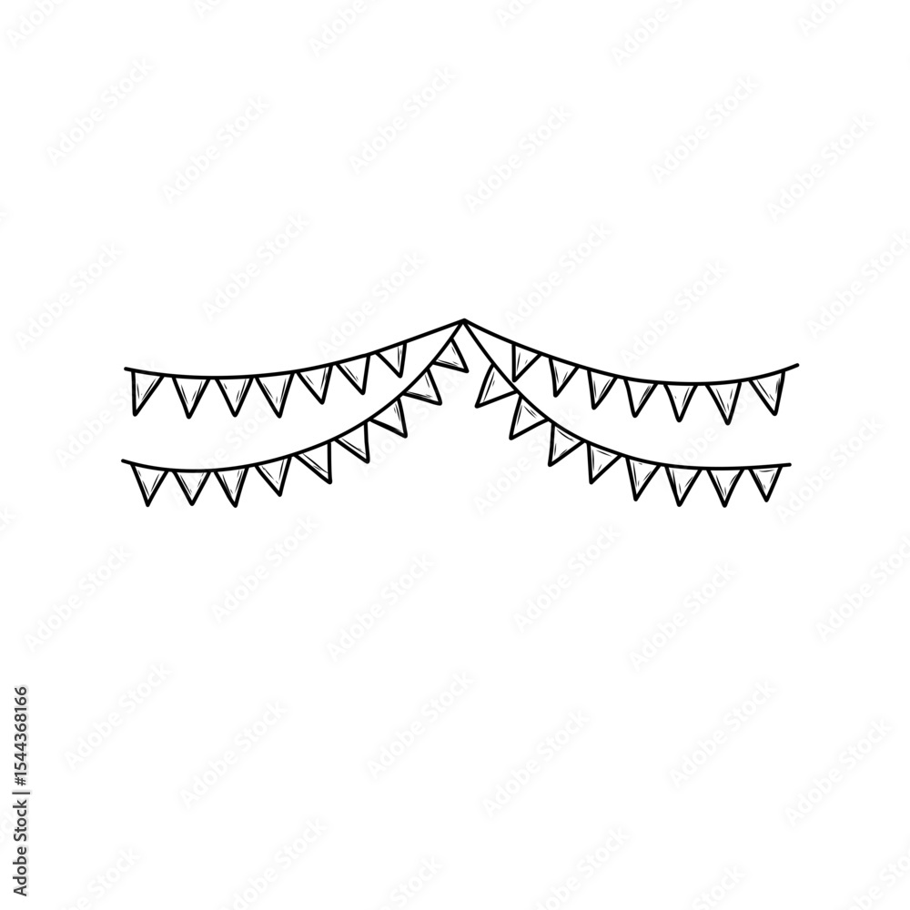 Obraz premium hand drawn flag decoration