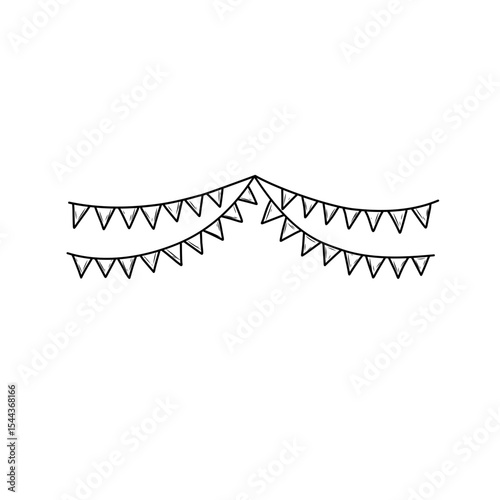 hand drawn flag decoration