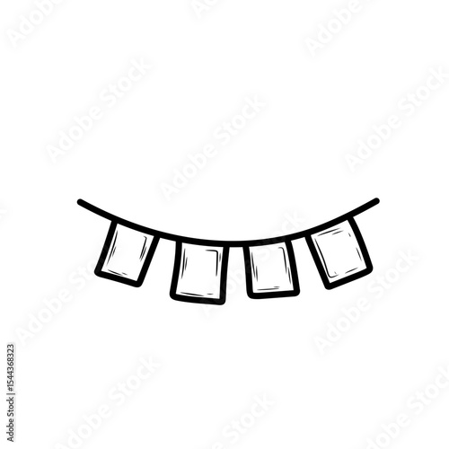 hand drawn flag decoration