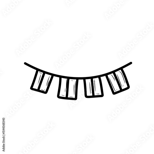 hand drawn flag decoration