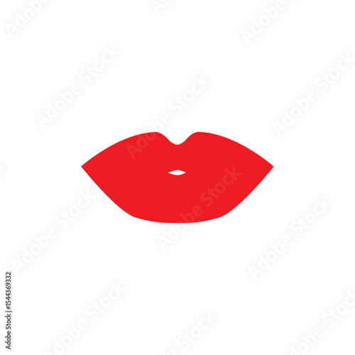 icon of woman lips in flat style