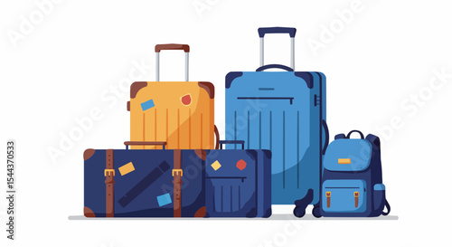 Collection of Luggage Ready for Travel 