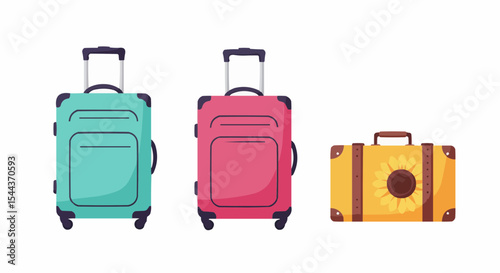 Travel luggage ready for adventure