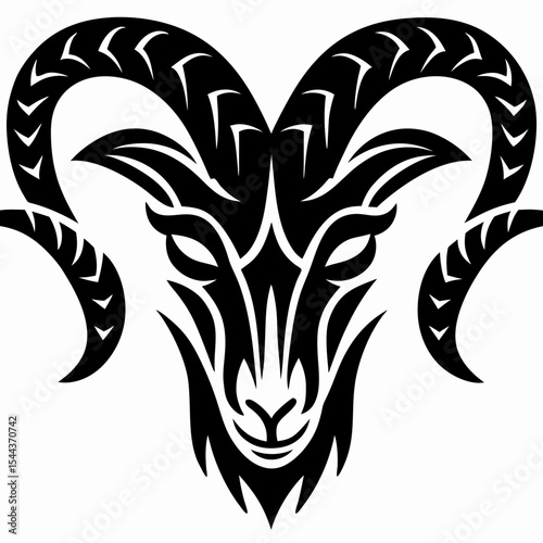 Tribal Goat Head Design