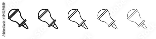 baby nasal aspirator icon vector outline set illustration sign