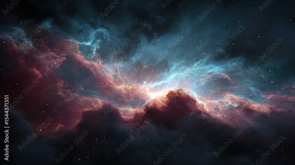 Fototapeta premium Space nebula and galaxy.