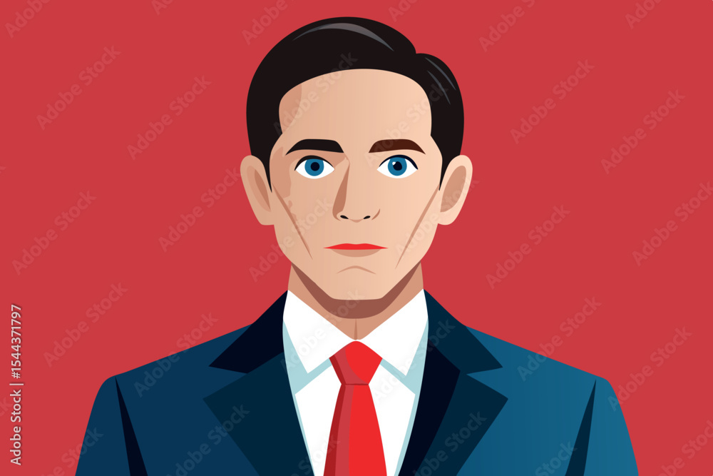 Professional young man in a suit with red background Professional young man in a suit with red background