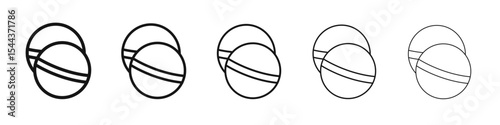 Bath salts bomb icon vector outline set illustration sign
