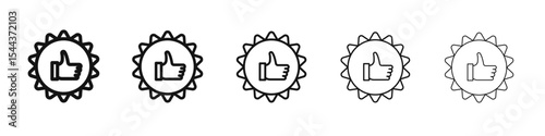 Best choice icon vector outline set illustration sign
