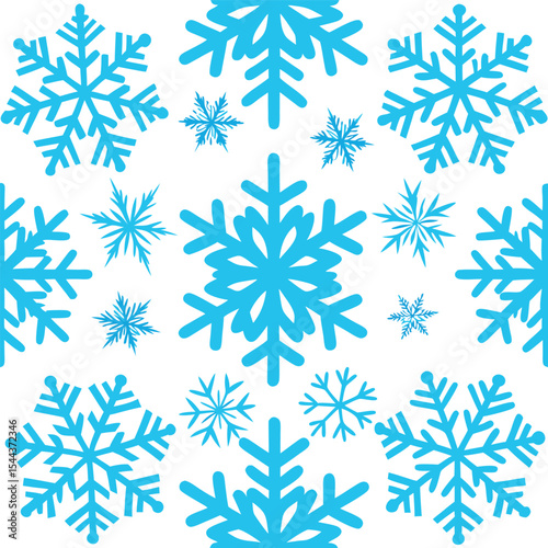 Winter snowflakes repeat