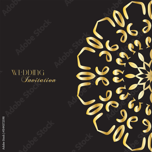 The Gold Mandala Wedding Iinvitation Card