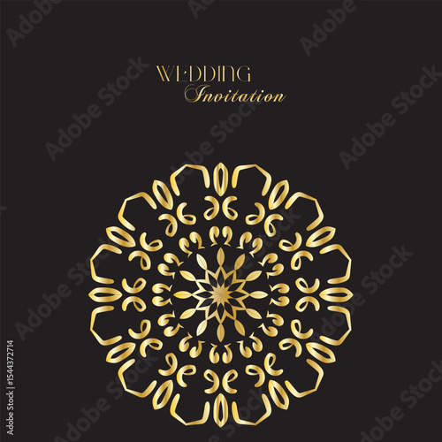 The Gold Mandala Wedding Iinvitation Card