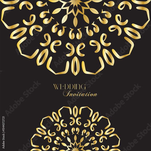 The Gold Mandala Wedding Iinvitation Card
