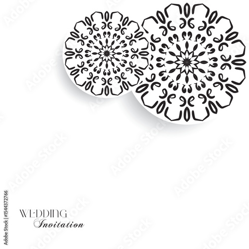 Elegant Black and White Wedding Iinvitation Card
