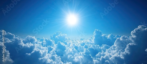 Sky with Cloud and Sun