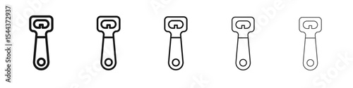 Bottle opent icon vector outline set illustration sign