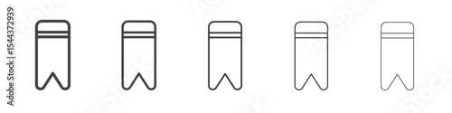 Bookmark icon vector outline set illustration sign