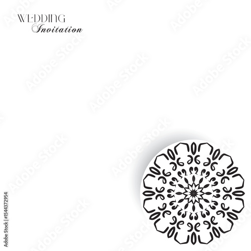 Elegant Black and White Wedding Iinvitation Card
