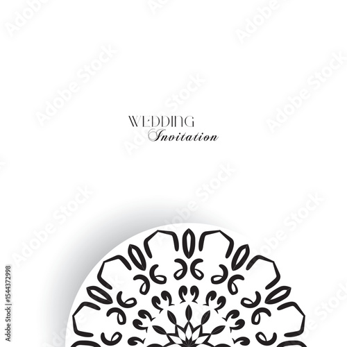 Elegant Black and White Wedding Iinvitation Card