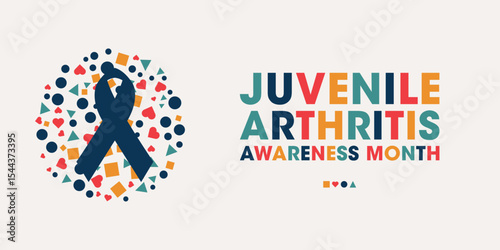 Juvenile Arthritis Awareness Month, Colorful Poster, Banner Design Template.
