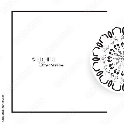 Elegant Black and White Wedding Iinvitation Card