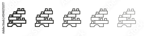 building toy icon vector outline set illustration sign