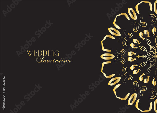 The Gold Mandala Wedding Iinvitation Card