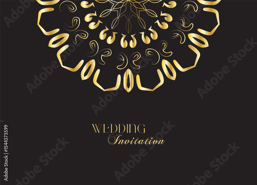 The Gold Mandala Wedding Iinvitation Card