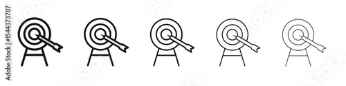 Bulls eye icon vector outline set illustration sign